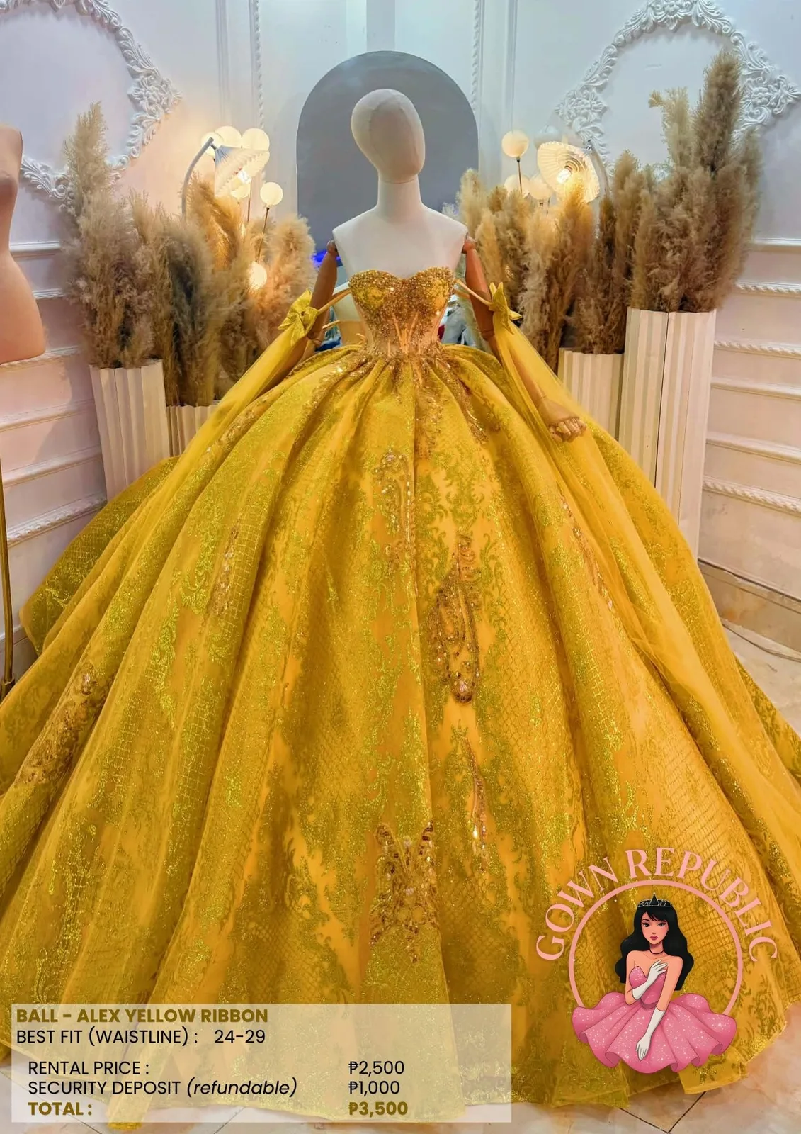 Ball Gowns: Yellow / Gold 321